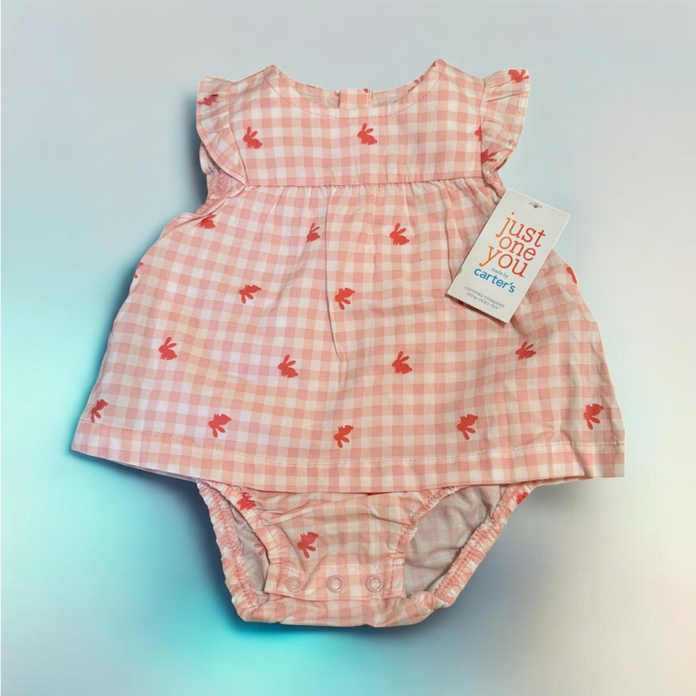 Carter's Pink Checkered Diaper Cover Set